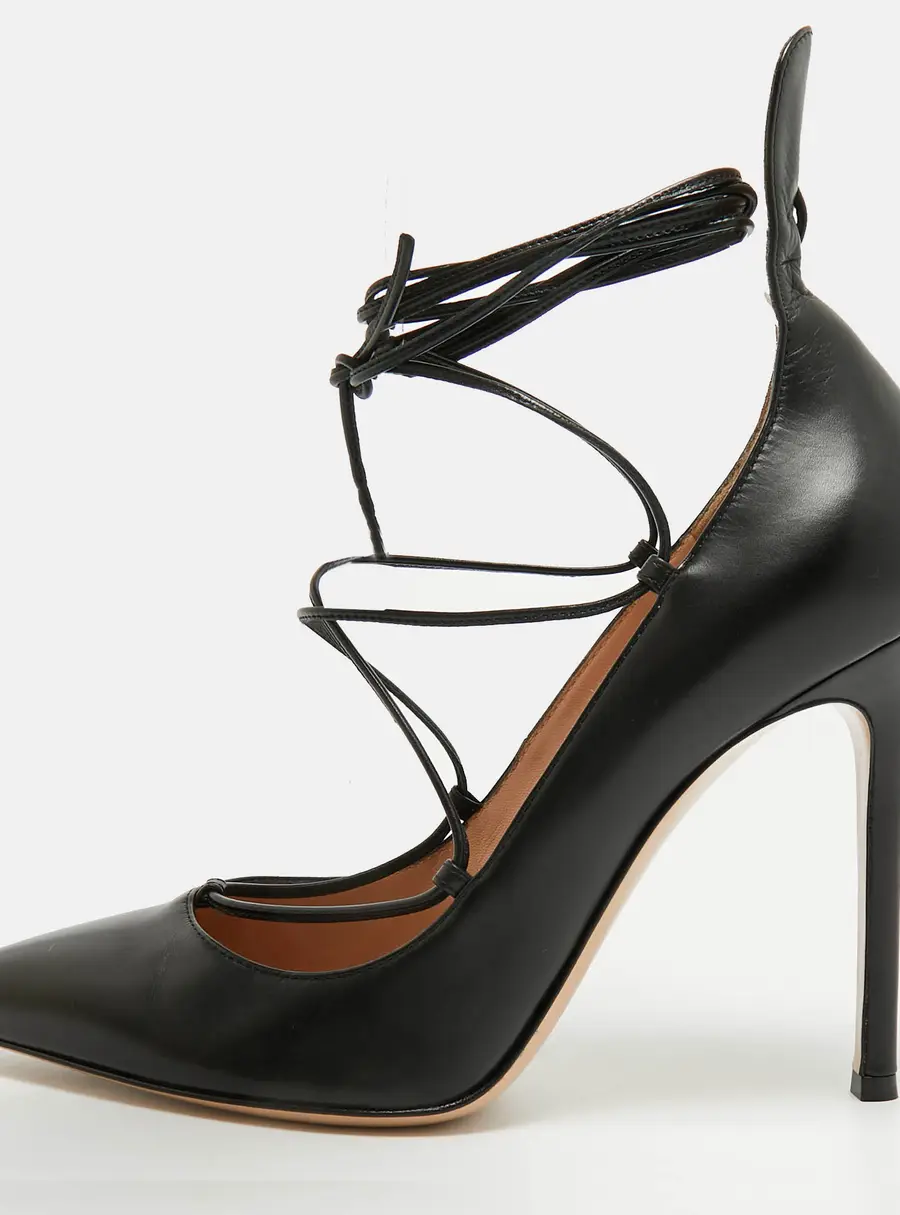 Gianvito Rossi Femi Size 38 Black Leather Pumps