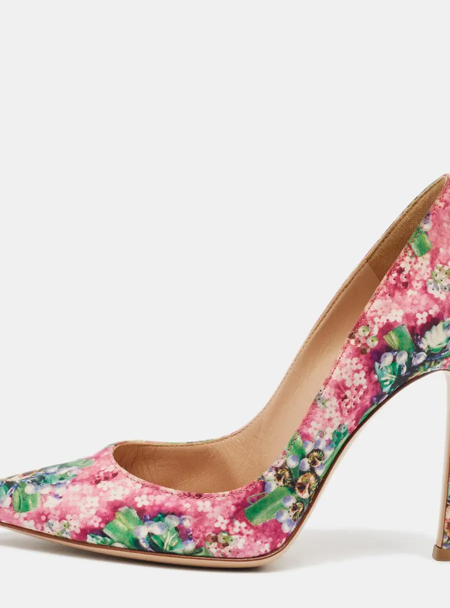 Gianvito Rossi Gianvito Size 36 Multicolor Floral Print Fabric Pointed Toe Pumps
