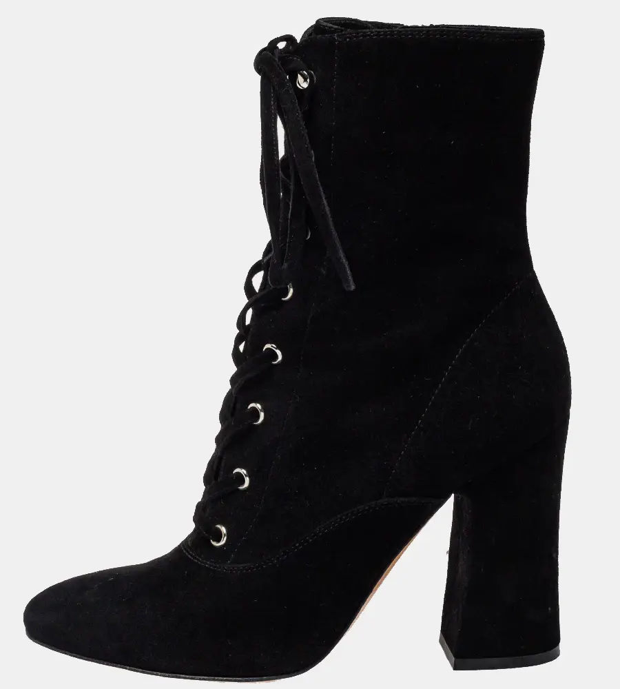 Gianvito Rossi Size 39 Black Suede Ankle Length Boots