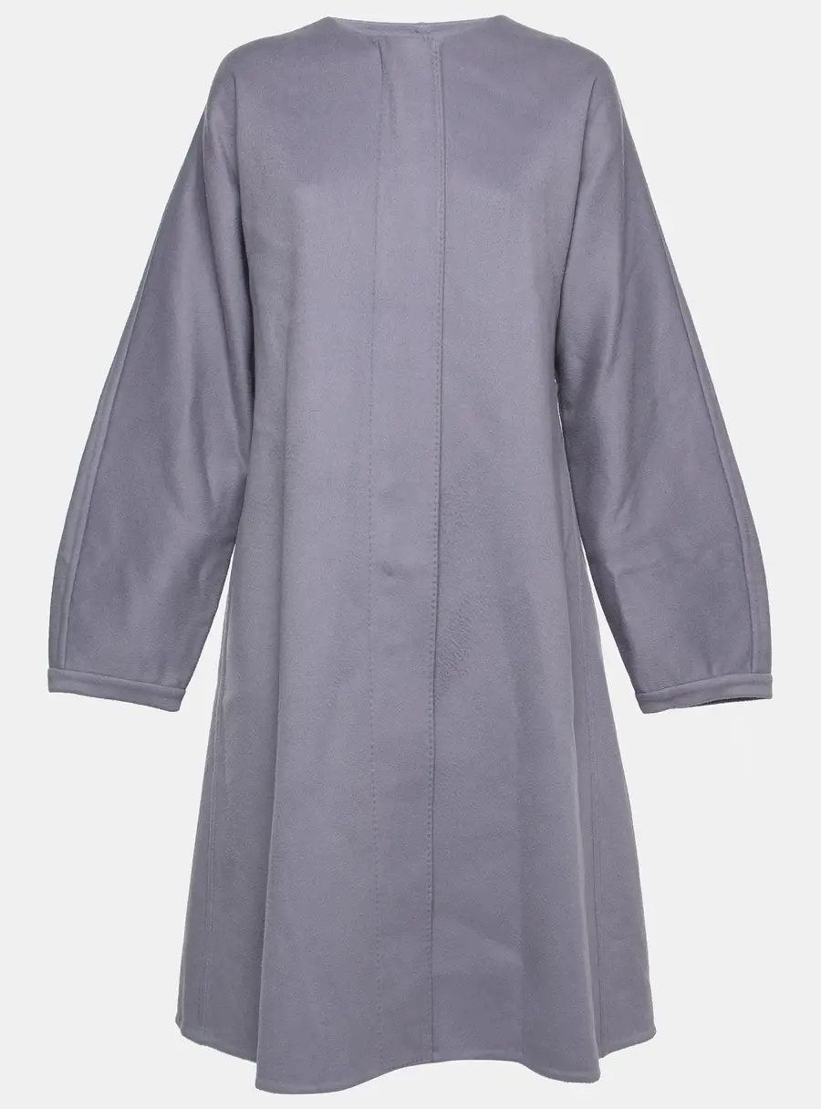 Gianfranco Ferre Light Purple Wool Pleat Detail Coat XL
