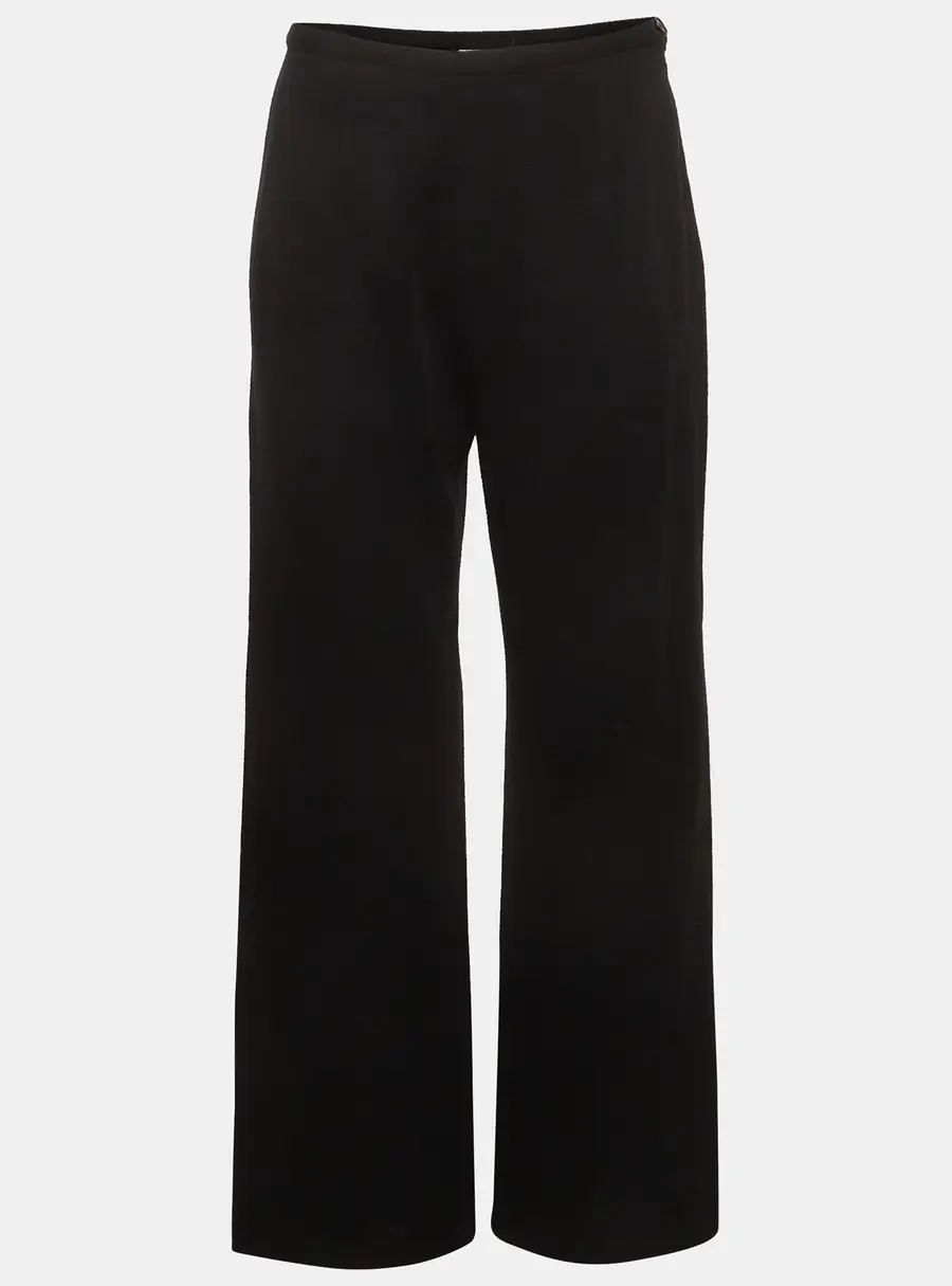 Gianfranco Ferre Studio Black Wool Blend Straight Fit Pants M