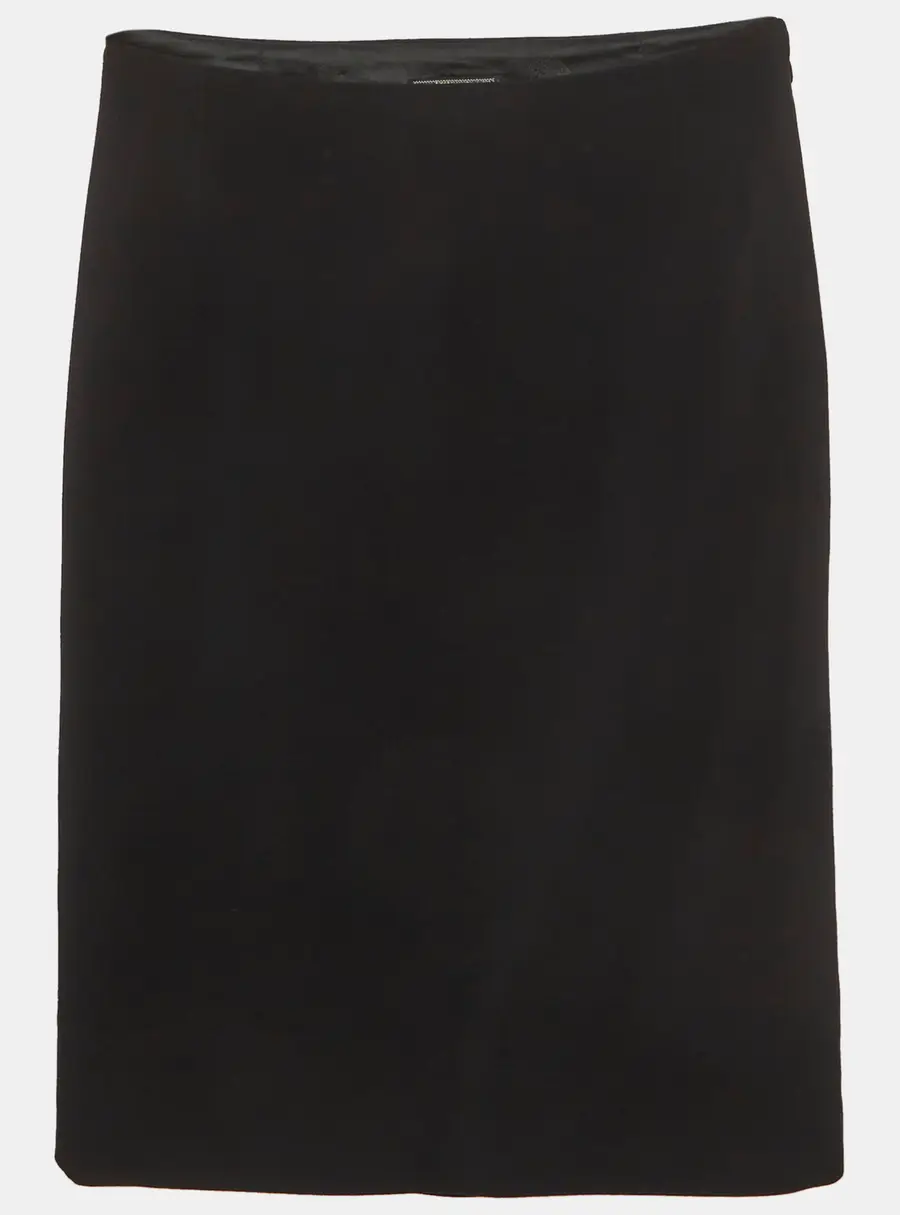 Gianni Versace Black Wool Pencil Skirt S