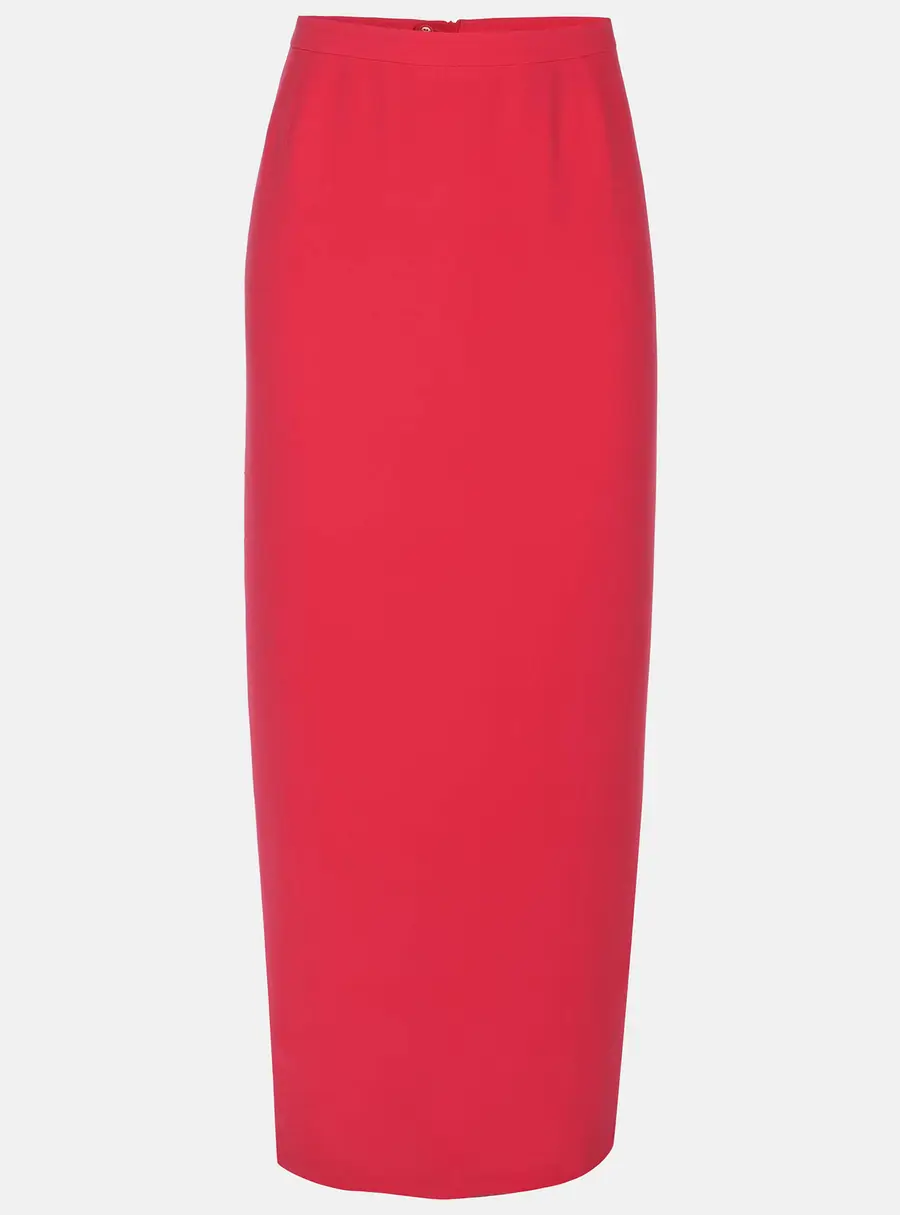 Giorgio Armani Pink Crepe Maxi Skirt XL