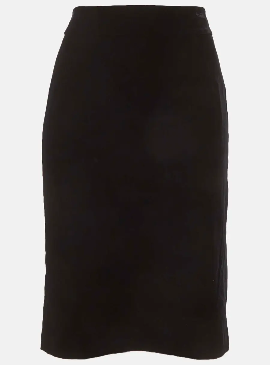Giorgio Armani Black Velvet Pencil Skirt M