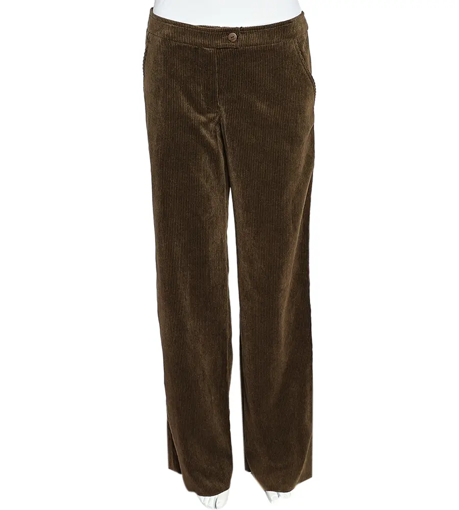 Giorgio Armani Brown Corduroy Wide Leg Pants M