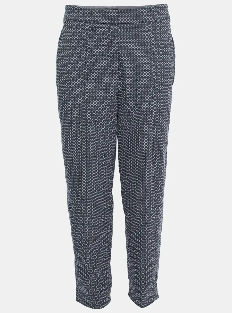 Giorgio Armani Purple & Grey Patterned Knit Pants M