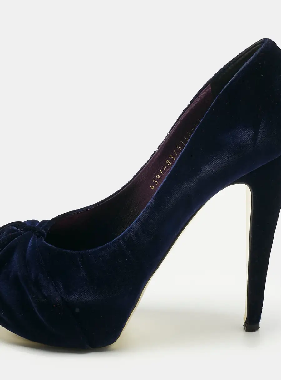 Gina Purple Velvet Claire Platform Pumps Size 39.5
