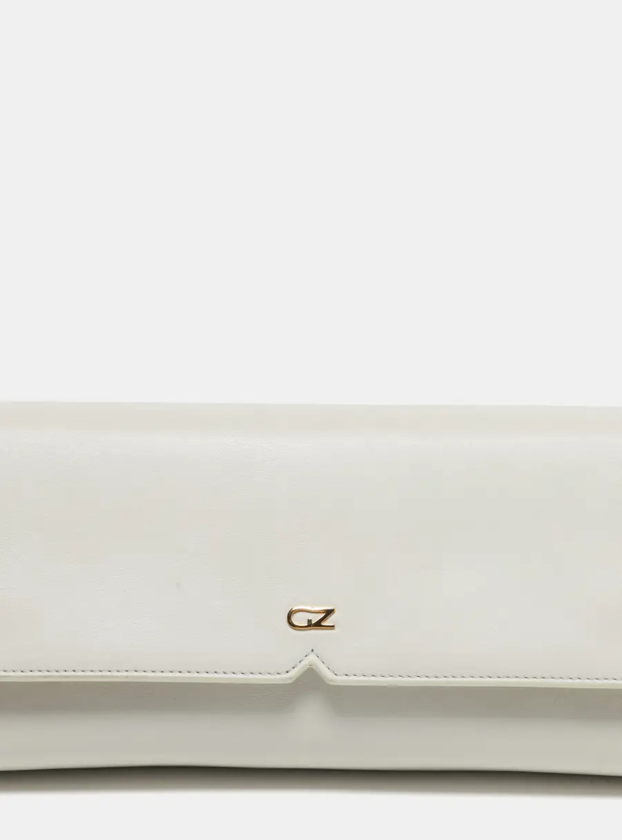 Giuseppe Zanotti Nola Double Off White Leather Clutch