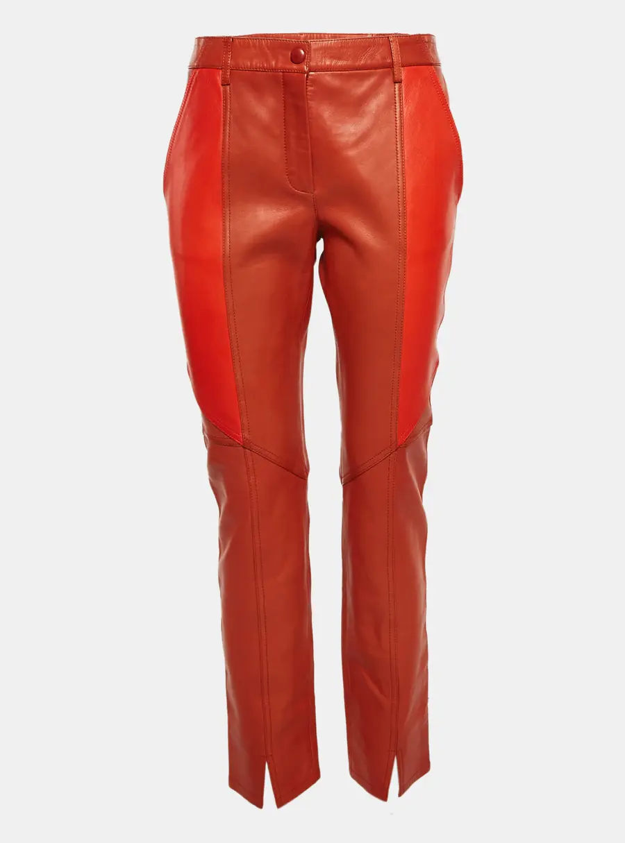 Givenchy Brown Patchwork Leather Pants M