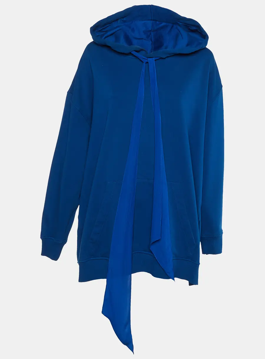 Givenchy Blue Ribbon Cotton Oversized Hoodie XS