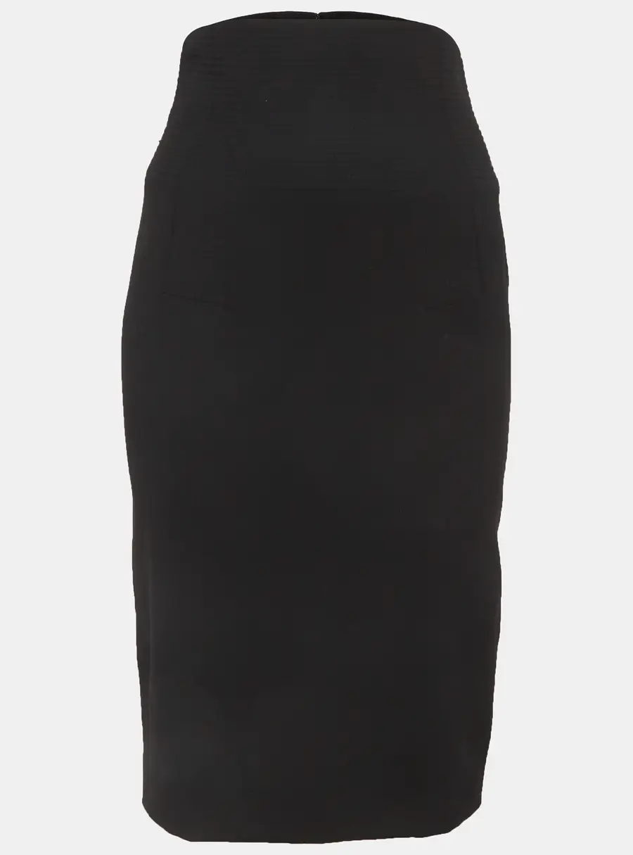 Givenchy Black Gabardine Pencil Skirt M