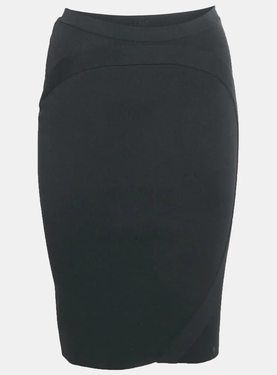 Givenchy Black Stretch Knit Pencil Skirt M