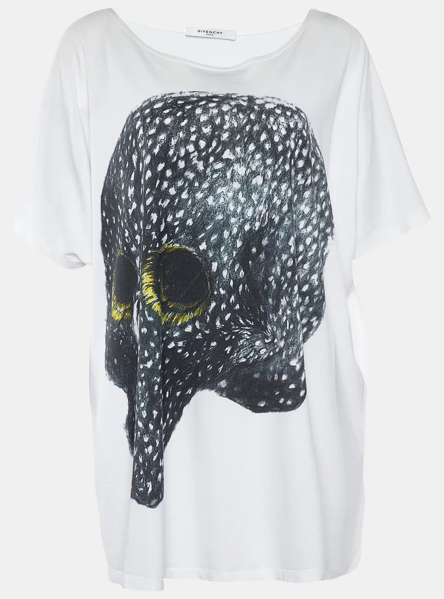 Givenchy White Printed Cotton T-Shirt M