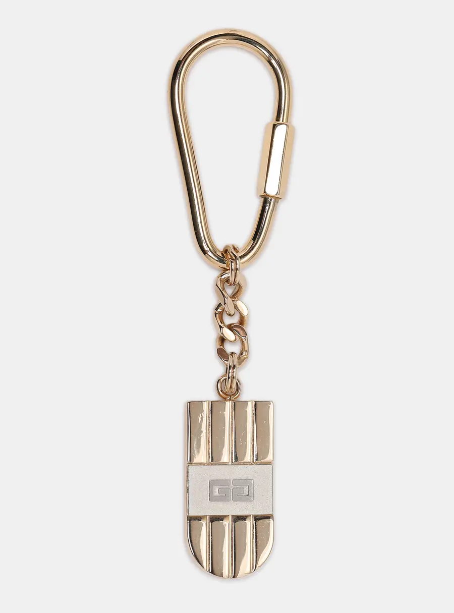 Givenchy Gold Tone Metal Charm Key Holder
