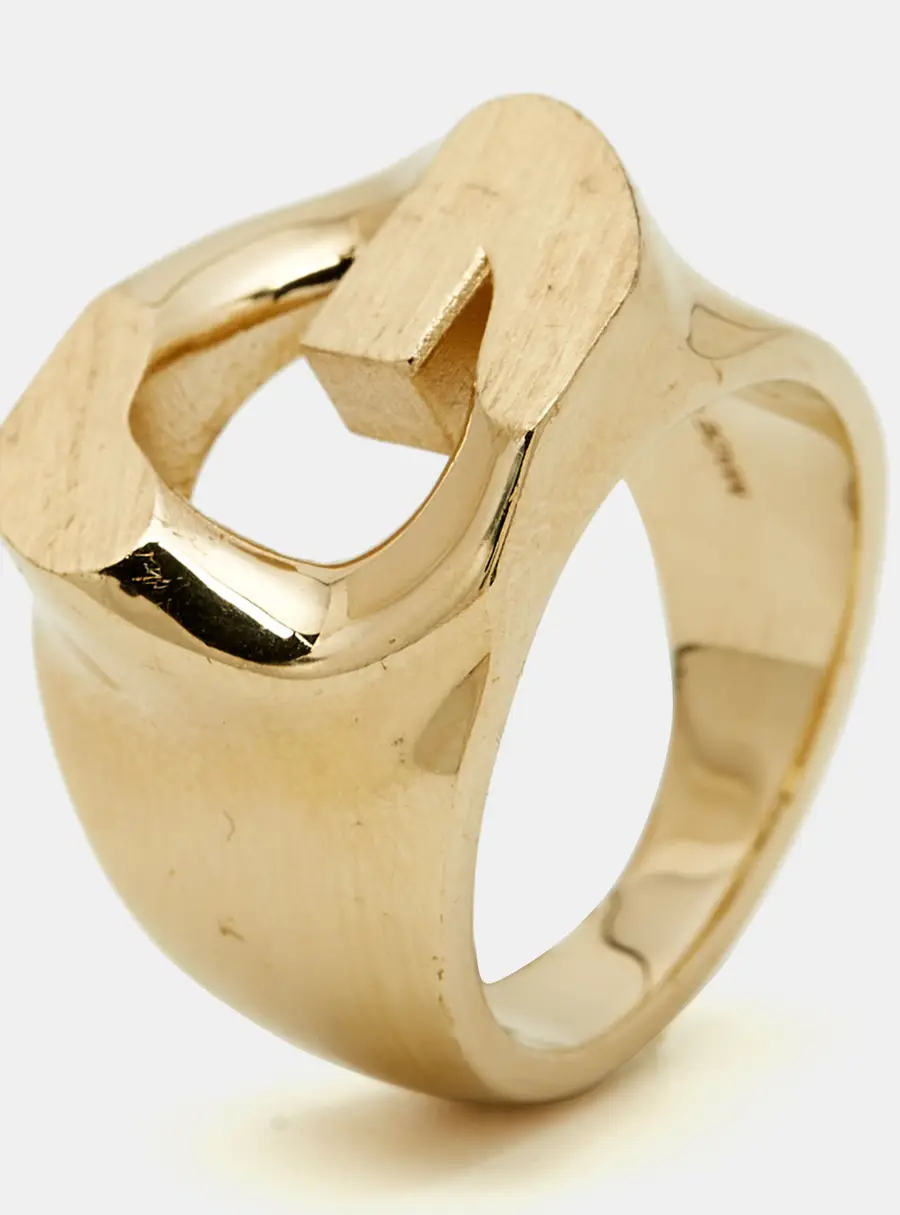Givenchy Gold Tone Ring Size 52