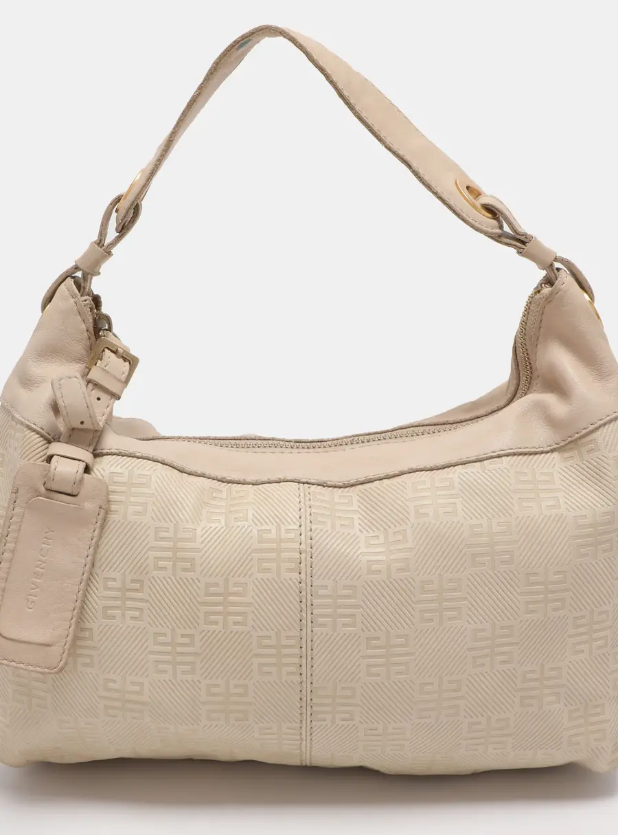 Givenchy Beige Monogram Leather Hobo
