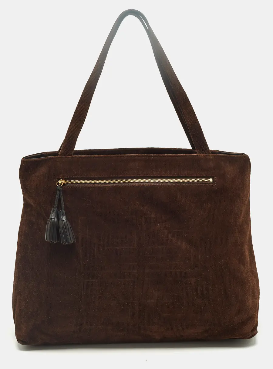 Givenchy Brown/Black Monogram Corduroy and Fabric Reversible Tote