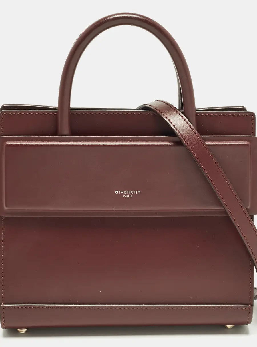 Givenchy Horizon Mini Burgundy Leather Tote