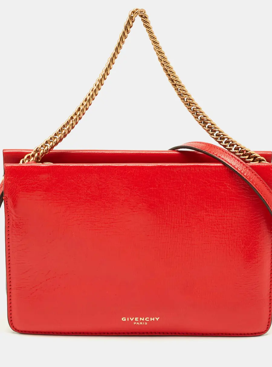 Givenchy Cross 3 Red Leather and Suede Shoulder Bag