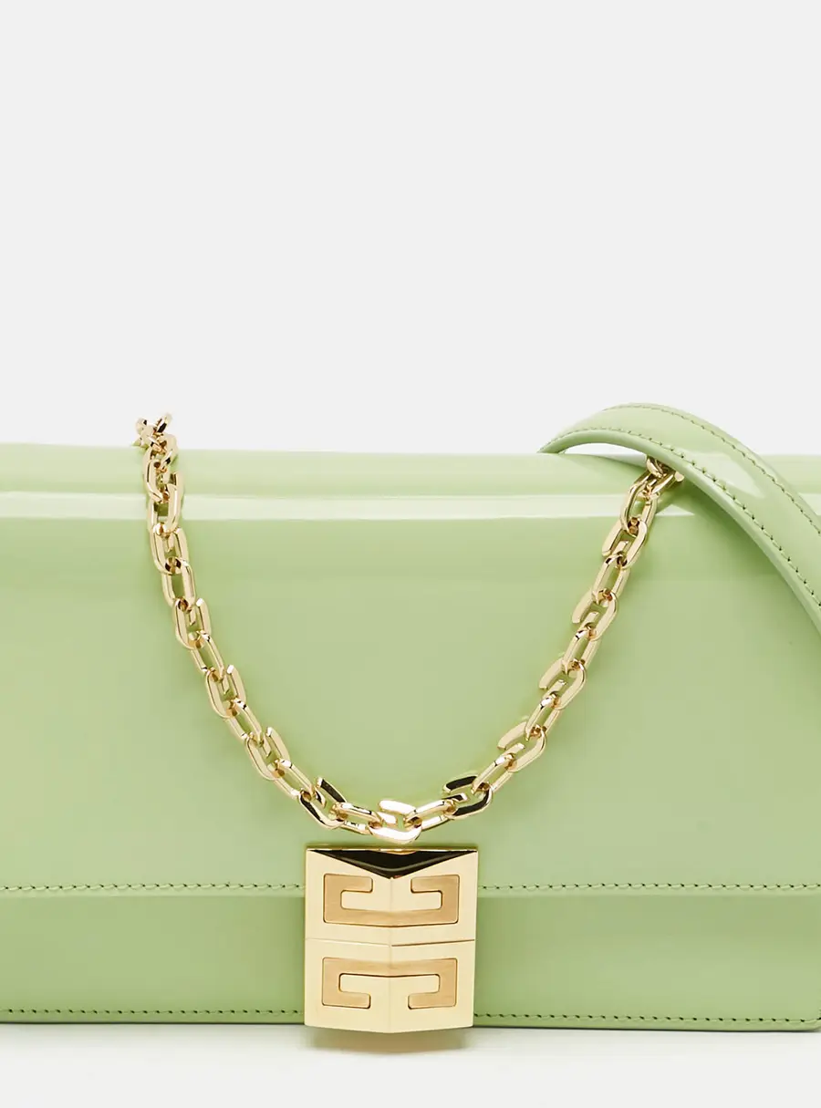 Givenchy 4G Chain Light Green Patent Leather Shoulder Bag