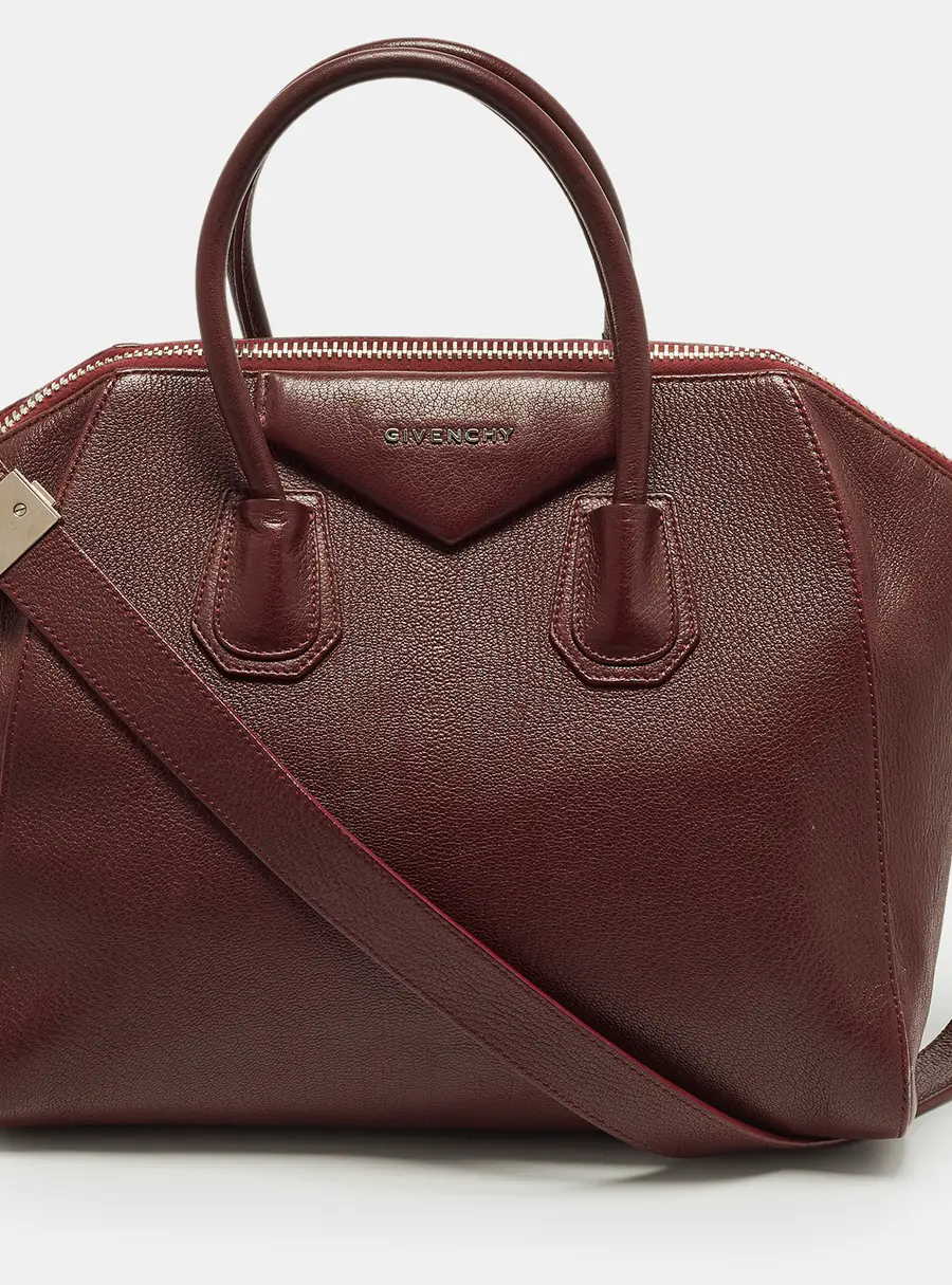 Givenchy Antigona Medium Burgundy Leather Satchel