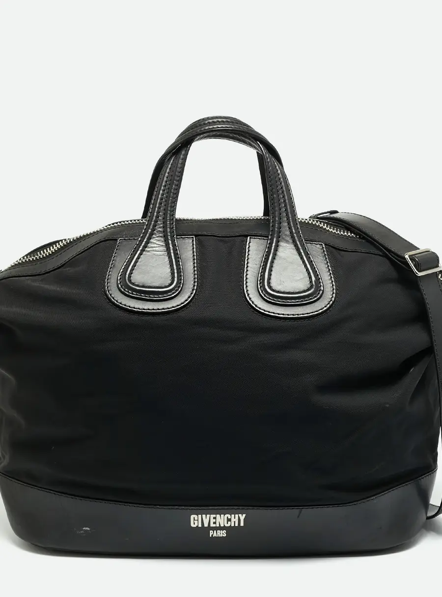 Givenchy Nightingale Large Black Nylon and Leather Satchel
