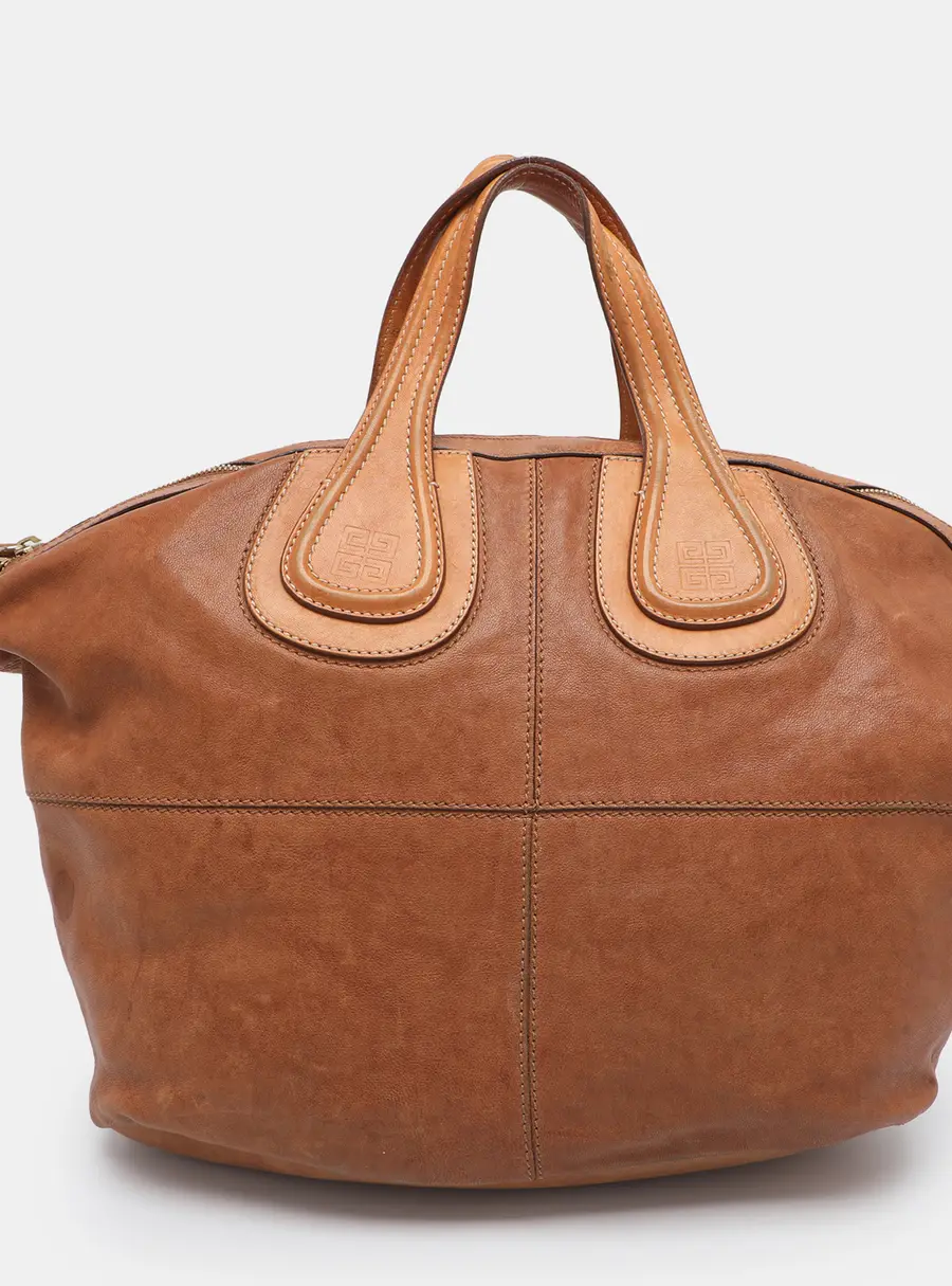 Givenchy Nightingale Medium Brown Leather Satchel