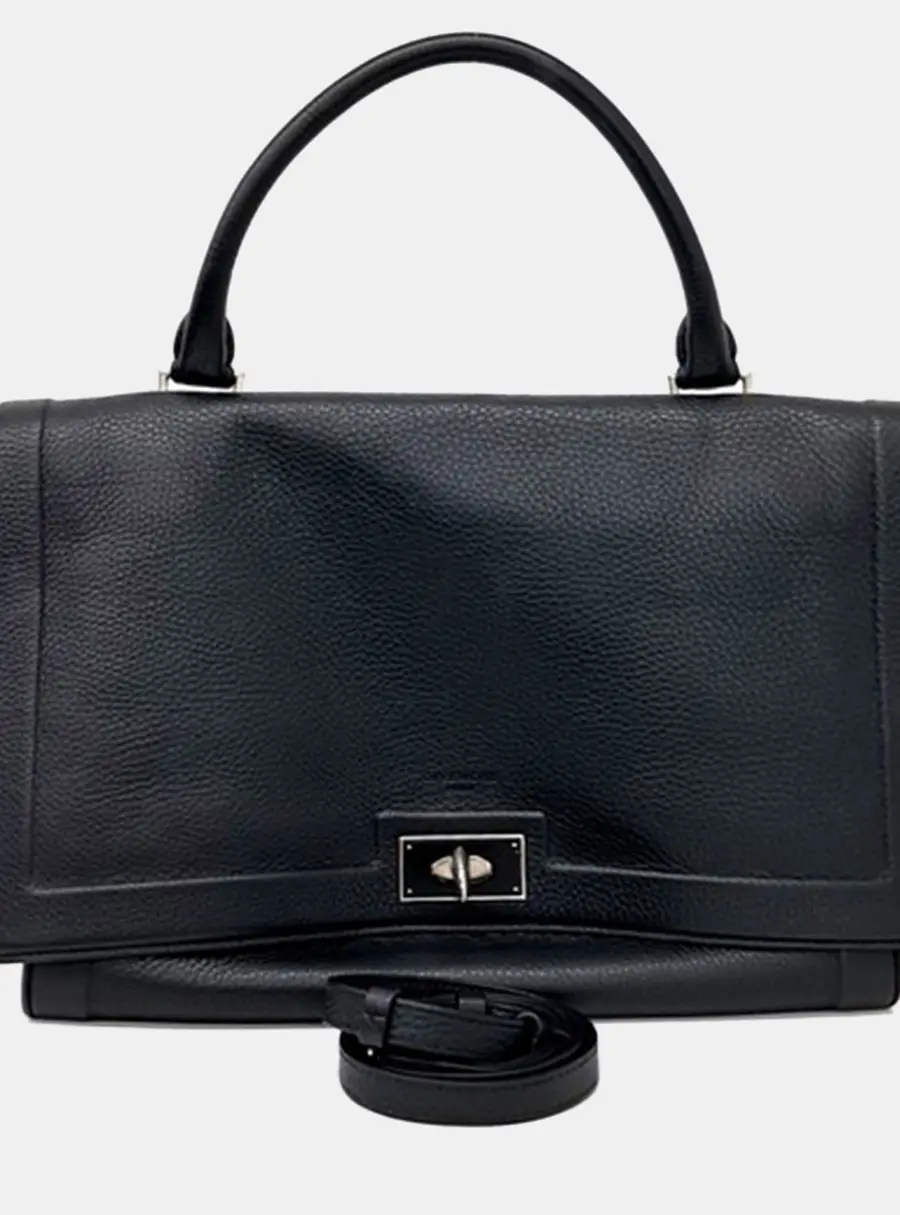 Givenchy Black Leather Shark Bag Medium
