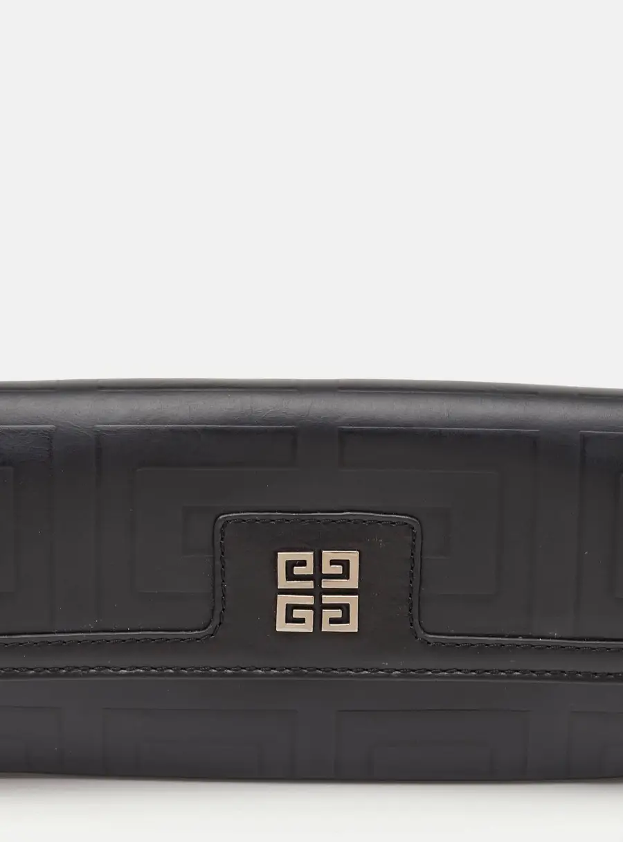 Givenchy Black Monogram Leather Long Flap Continental Wallet