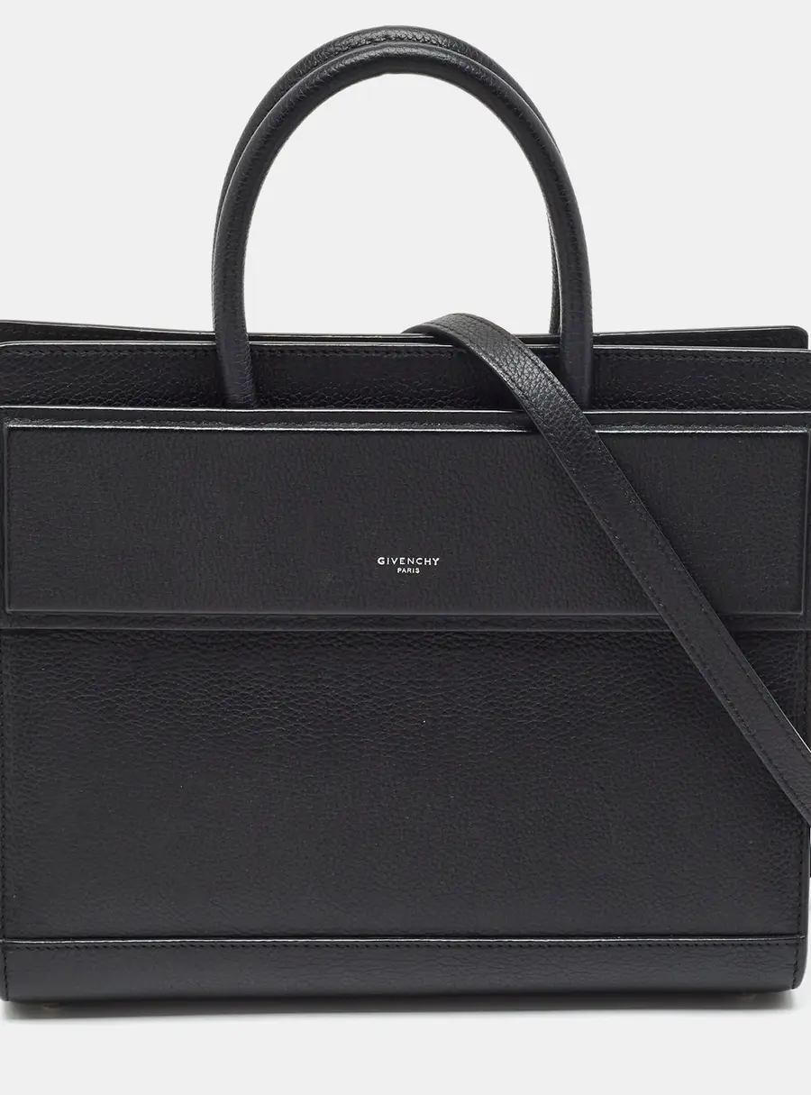 Givenchy Horizon Medium Black Leather Satchel