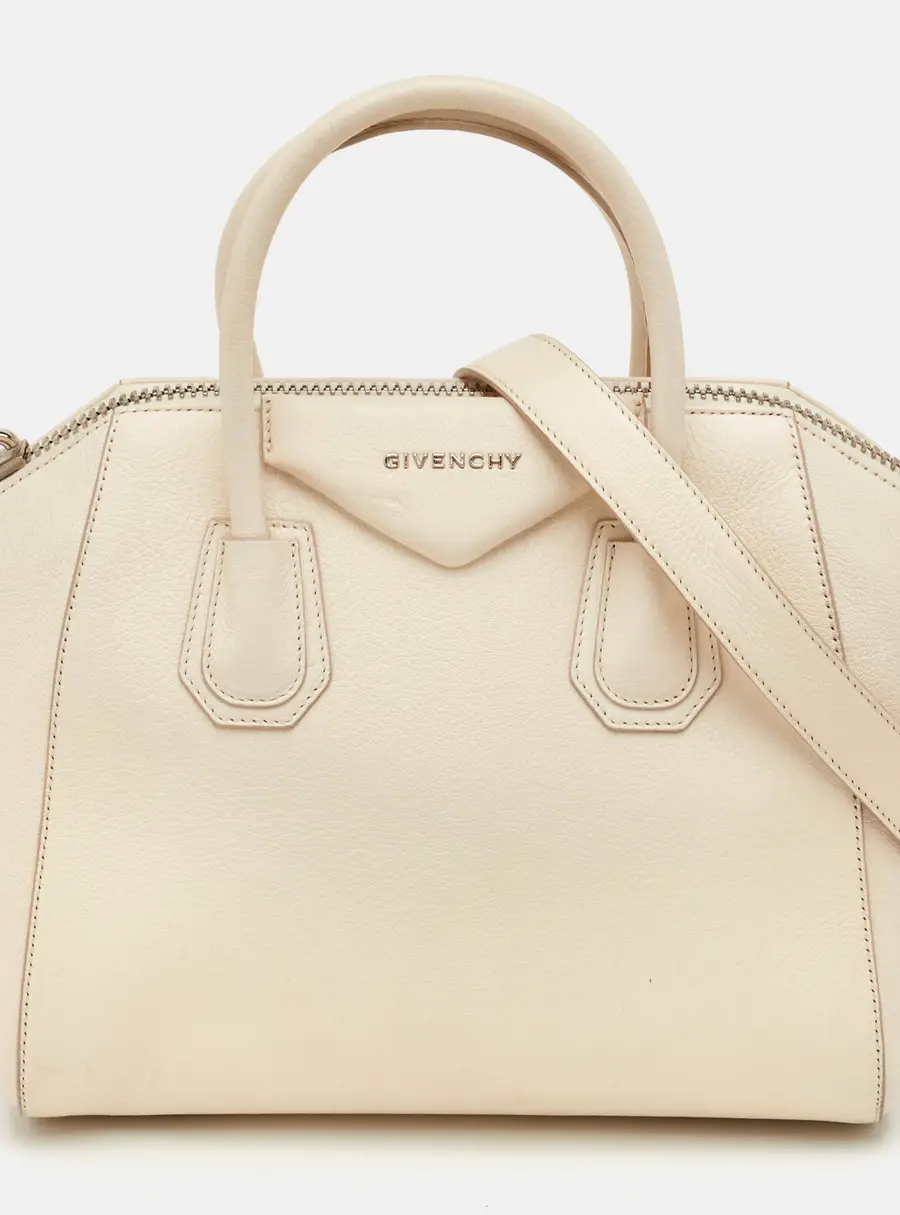 Givenchy Antigona Small White Leather Satchel