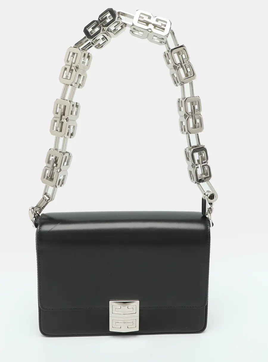 Givenchy 4G Medium Black Leather Shoulder Bag