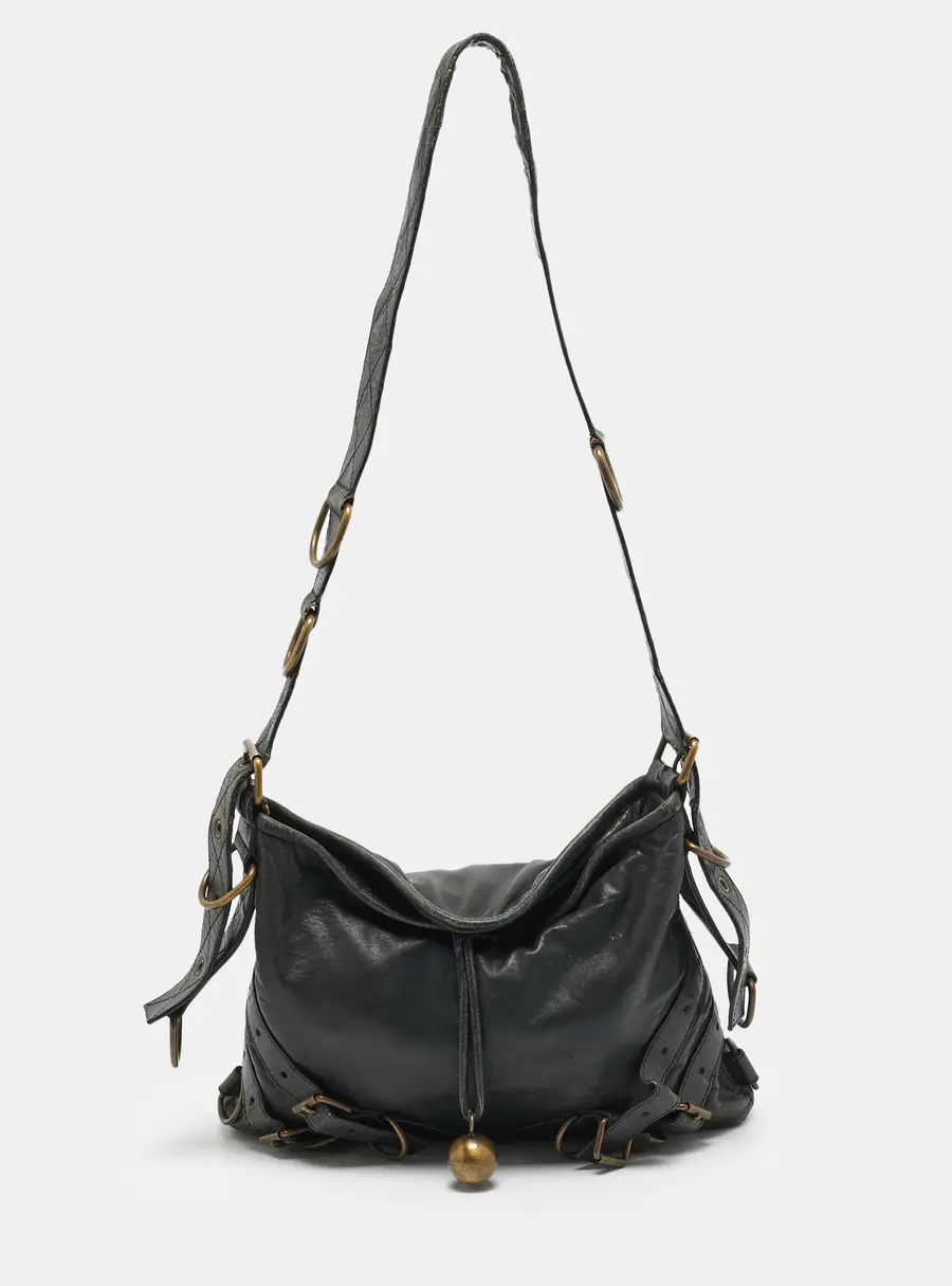 Givenchy Voyou Dakr Green Leather Messenger Bag