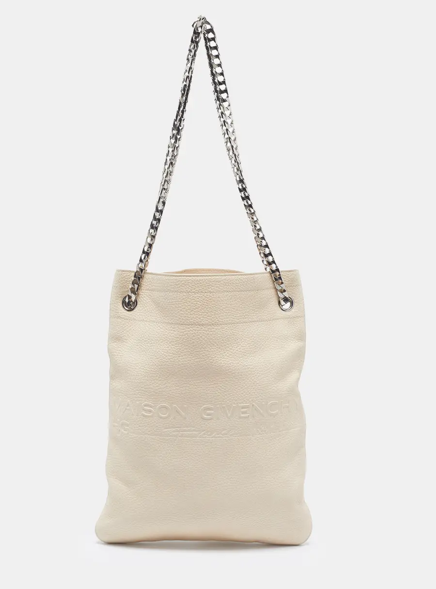 Givenchy HDG Chain Cream Leather Flat Tote