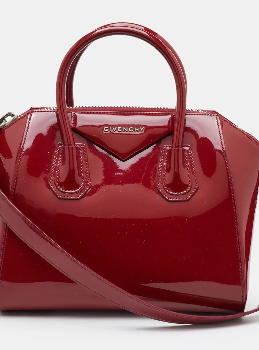 Givenchy Antigona Small Dark Red Patent Leather Satchel