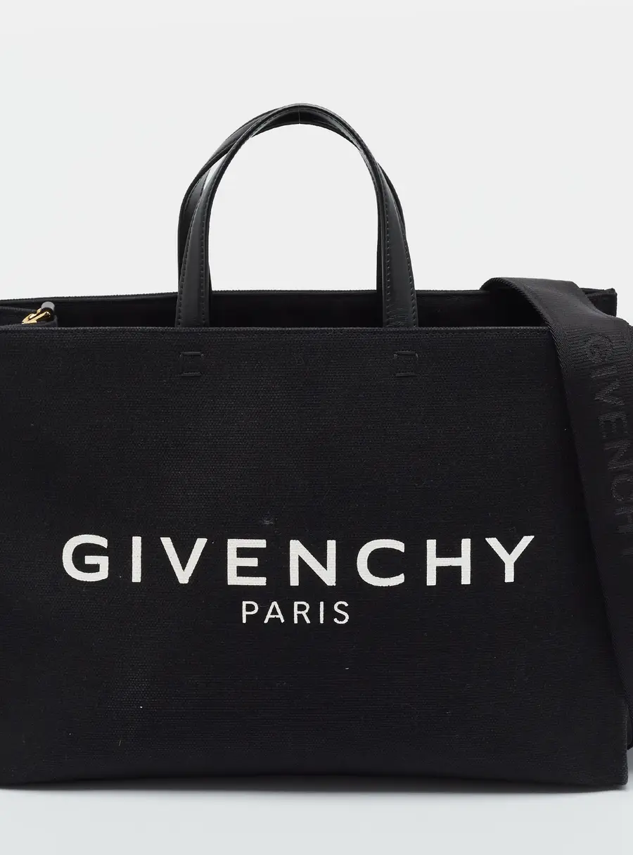 Givenchy G Medium Black/White Canvas and Leather Tote
