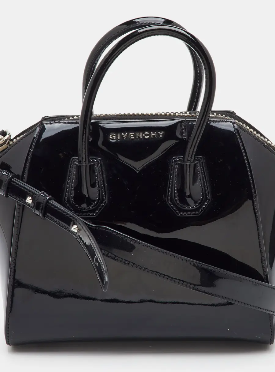 Givenchy Antigona Small Black Patent Leather Satchel