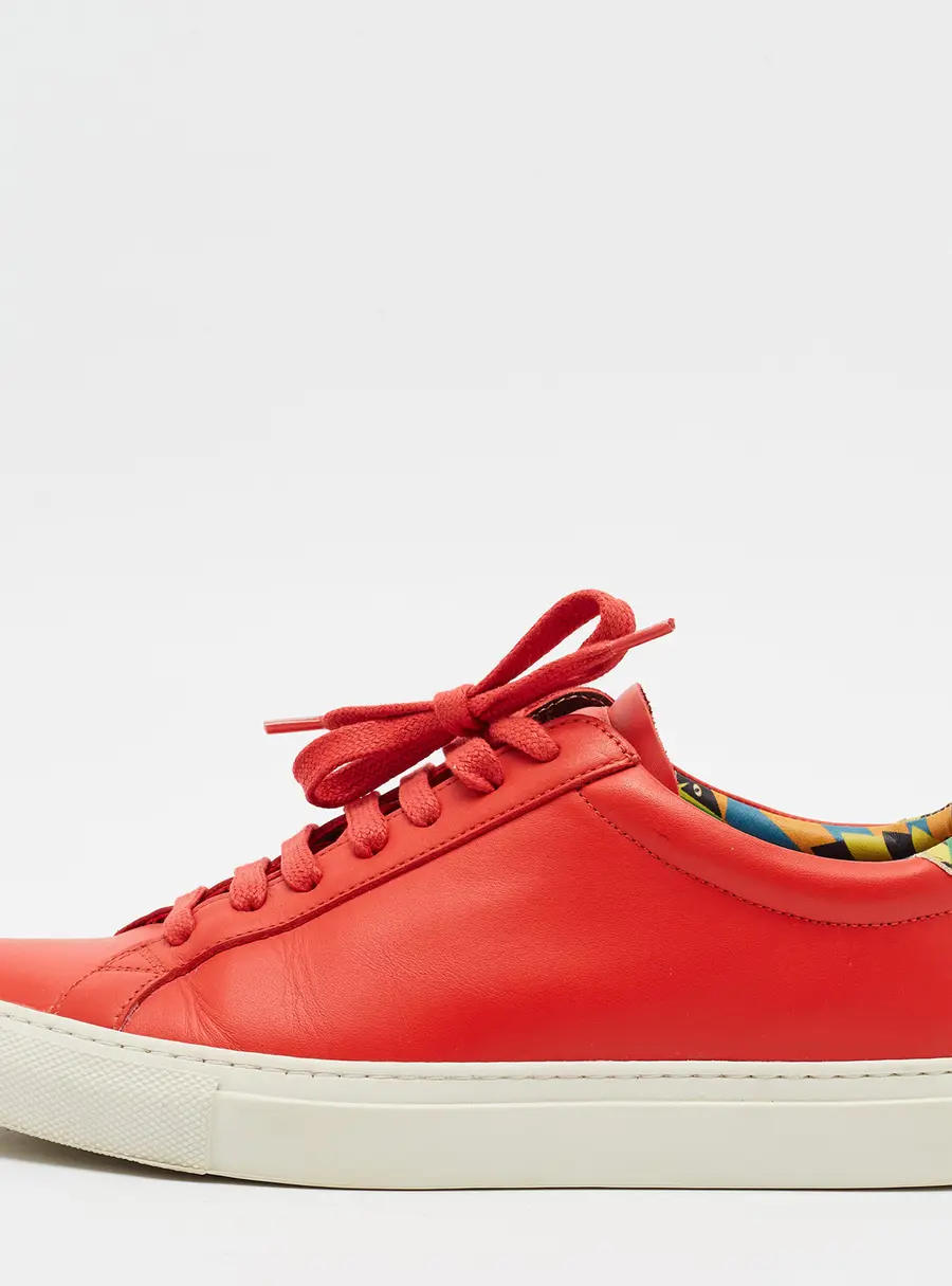 Givenchy Urban Street Size 39 Red Leather Lace Up  Sneakers