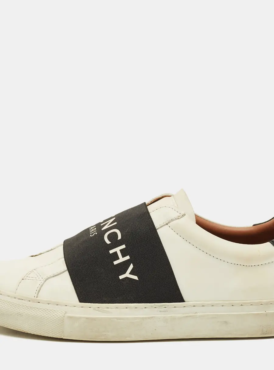 Givenchy Urban Street Size 37 White/Black Leather Slip On Sneakers