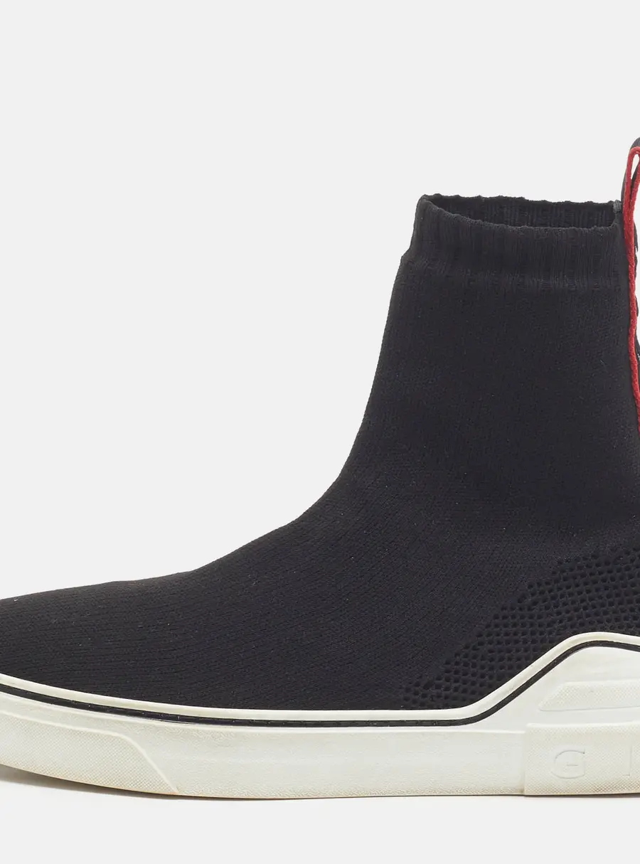 Givenchy George V Size 39 Black Knit Fabric Slip On Sneakers