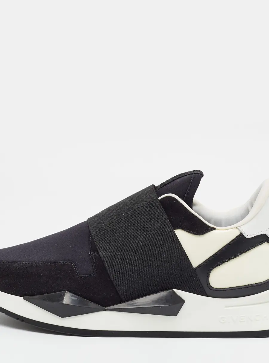 Givenchy Paneled Size 37 Black/White Neoprene and Suede Sneakers