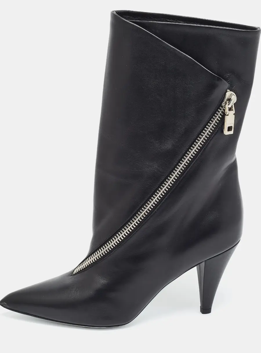 Givenchy Botte Show Size 37.5 Black Leather Booties
