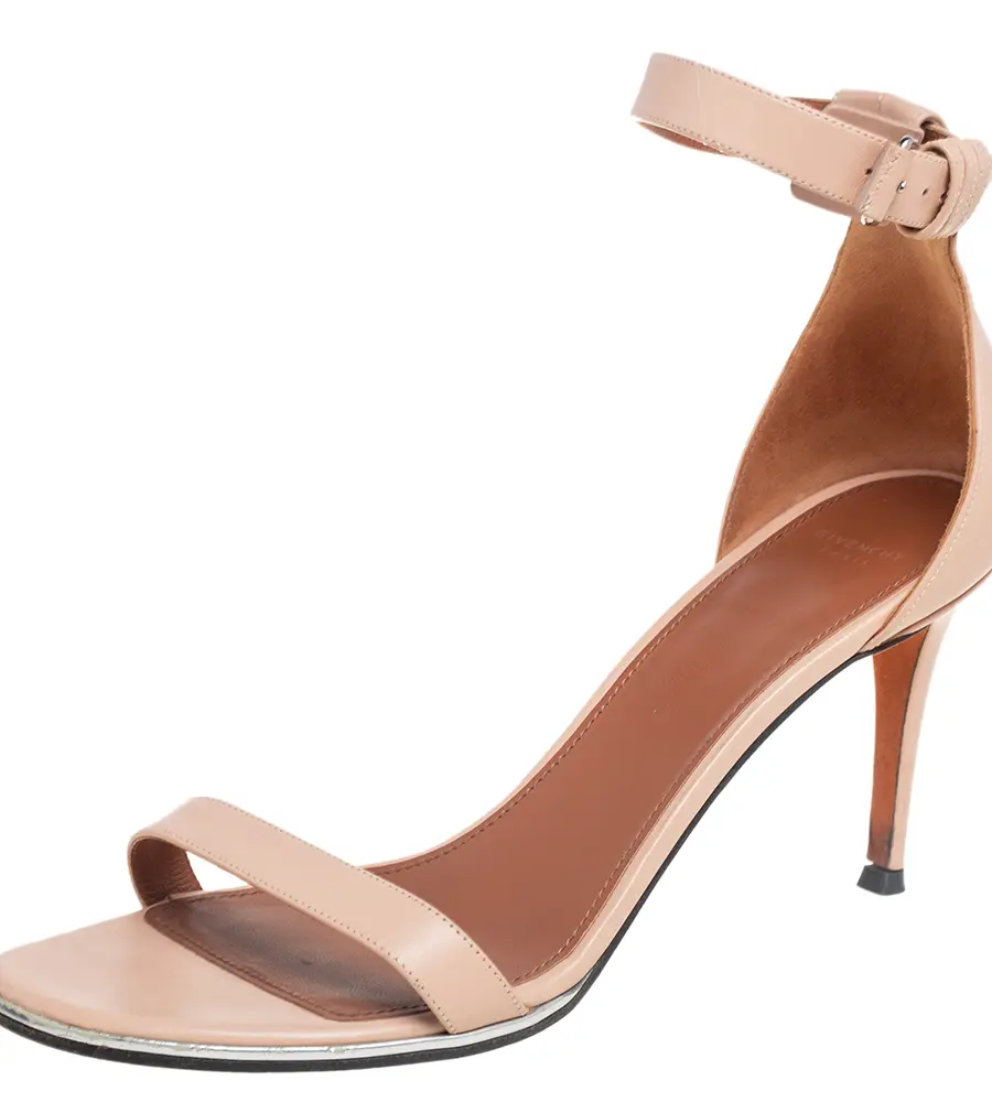 Givenchy Beige Leather Nadia Ankle Cuff Sandals Size 39