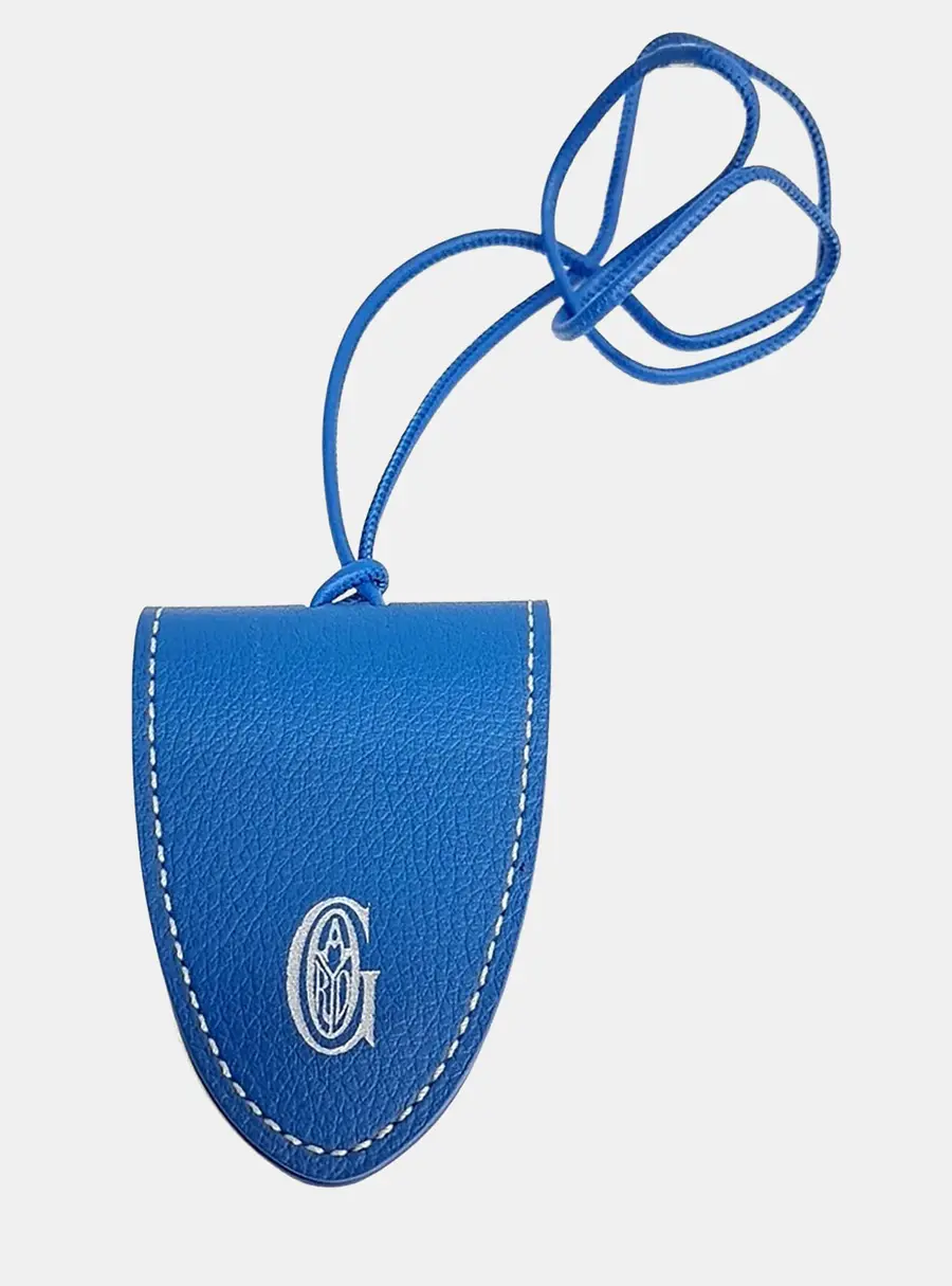 Goyard Blue Leather Bag Charm