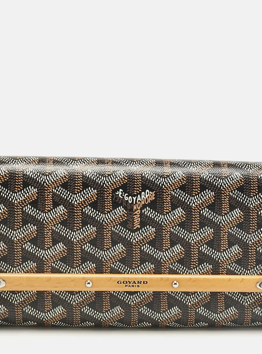Goyard Brown Goyardine Coated Canvas and Leather Mini Monte Carlo Case