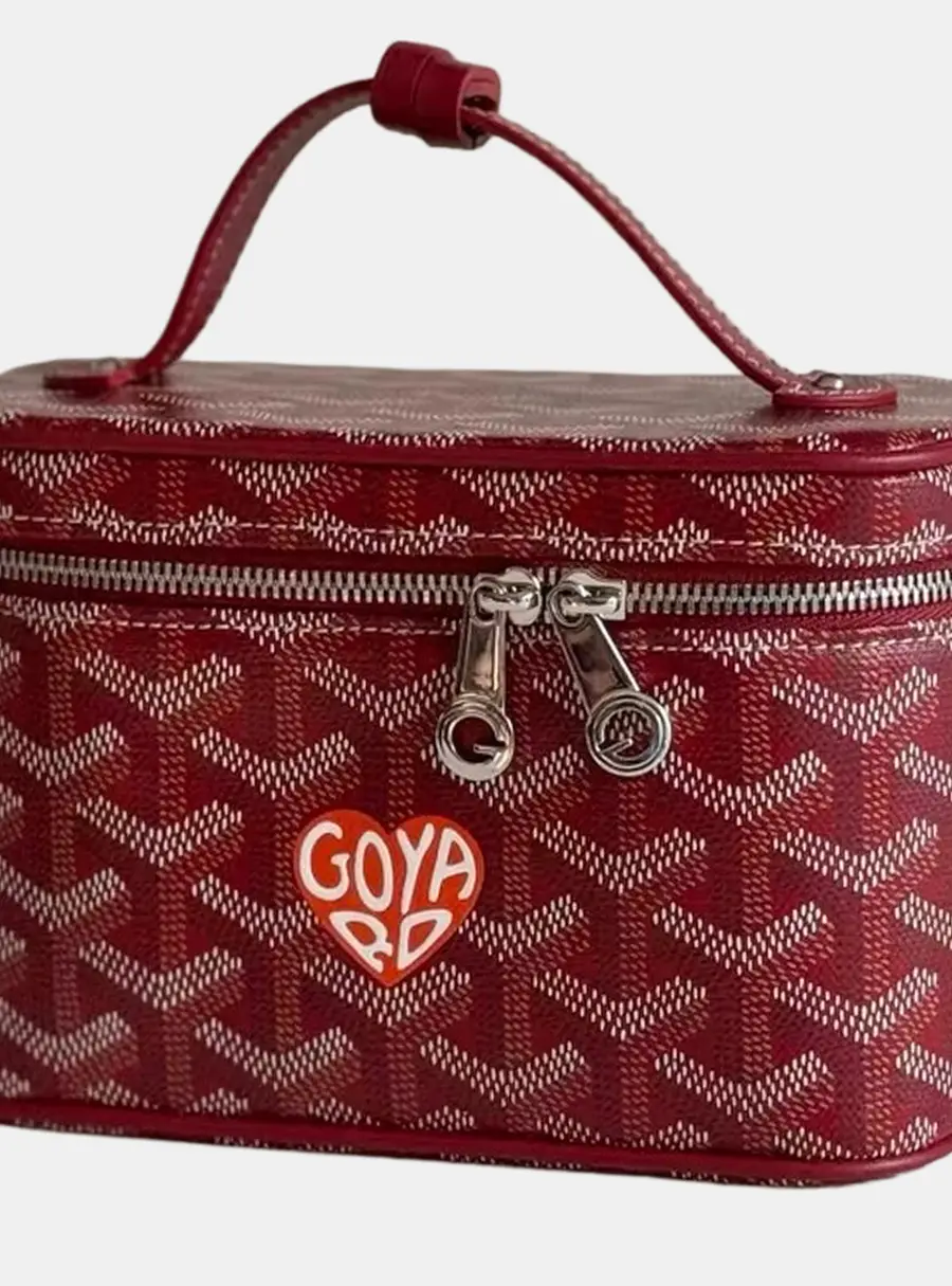 Goyard Muse Mini Red Goyardine Canvas Vanity Bag