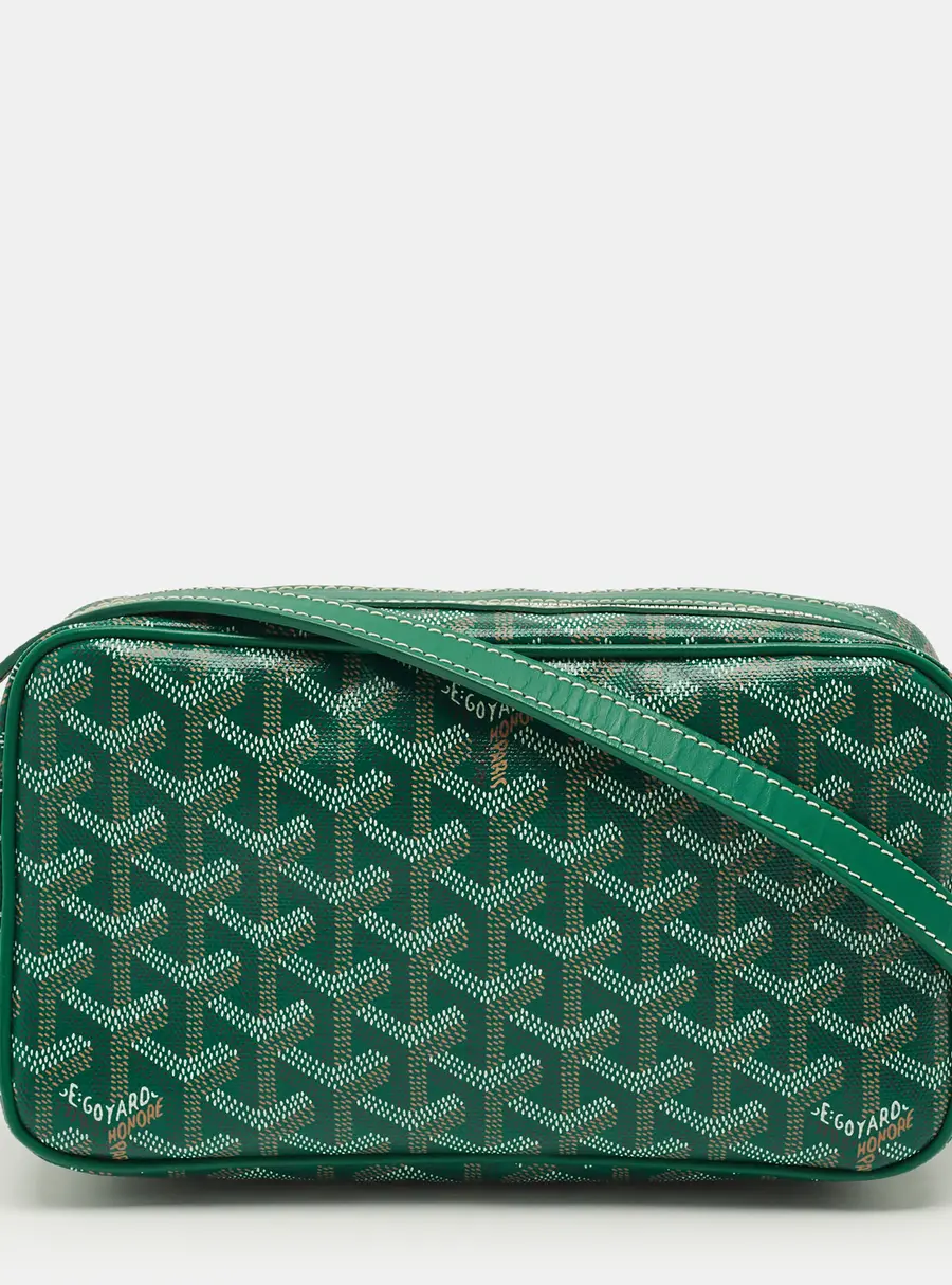 Goyard Cap Vert PM Green Goyardine Coated Canvas and Leather Crossbody Bag