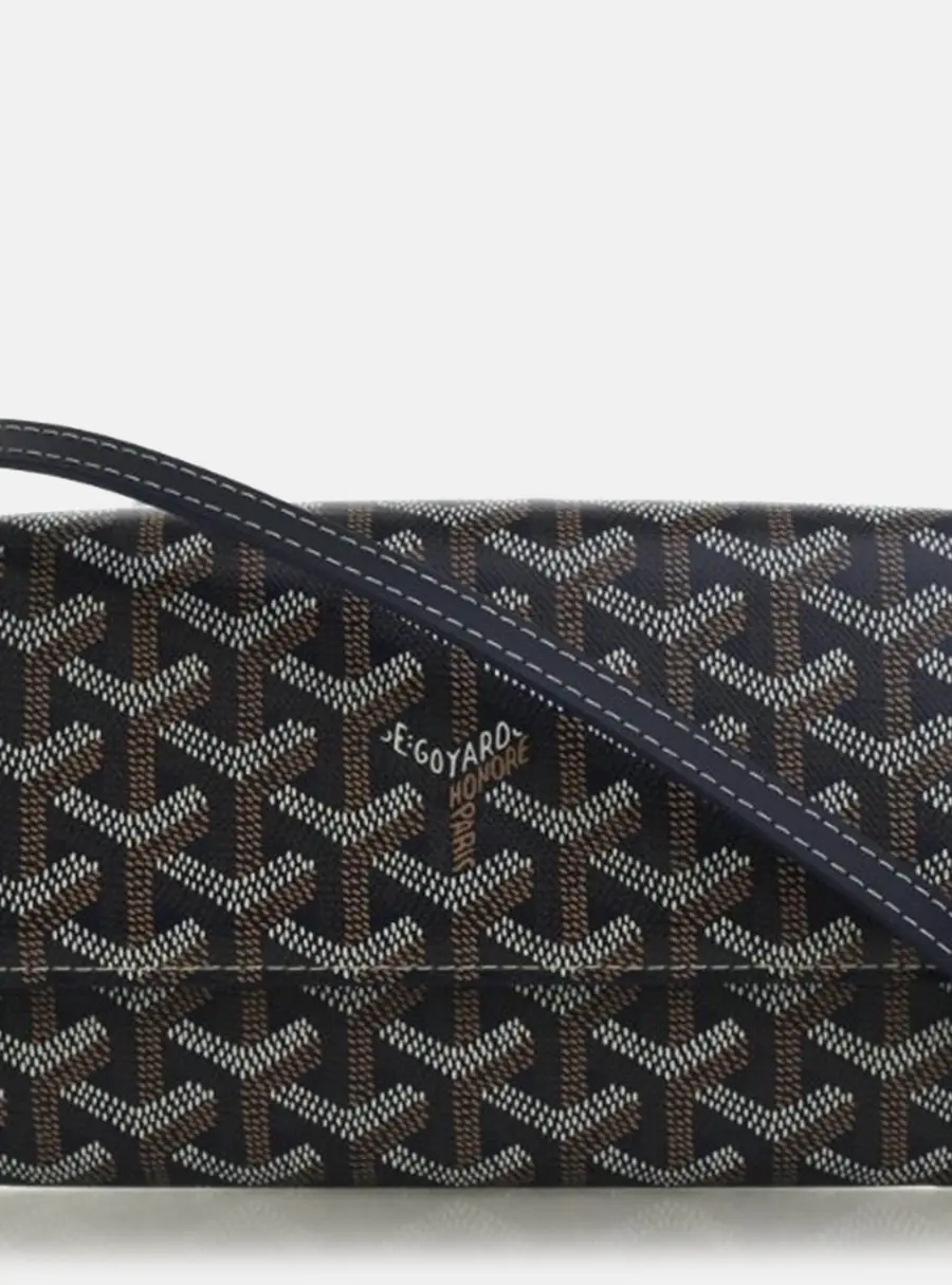 Goyard Varenne Continental Wallet PM Black Goyardine Canvas Wallet Bag