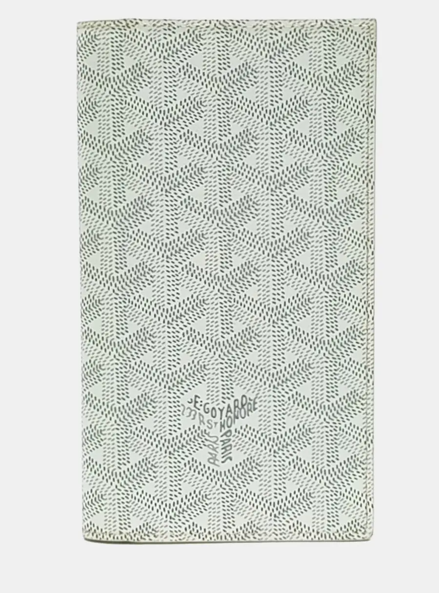 Goyard Saint Roche Cream/Green Canvas Long Wallet