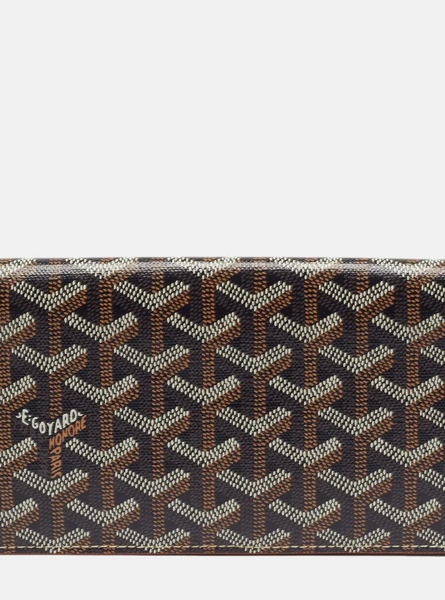 Goyard Richelieu Black/Brown Goyardine Coated Canvas and Leather Wallet